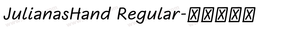 JulianasHand Regular字体转换